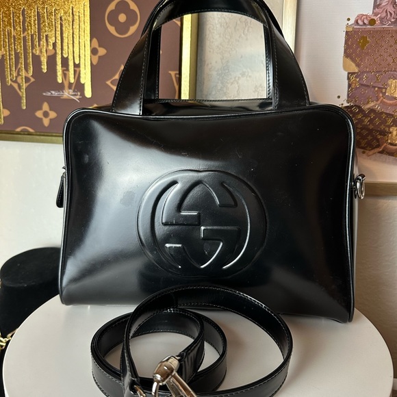 🔥Authentic GUCCI Patent Leather Crossbody Bag /Hand Bag/Shoulder Bag - Picture 4 of 13